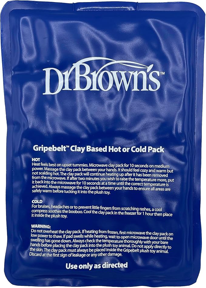 Dr. Brown's Infant Gripebelt Heated Belly Band, Soothe Baby's Tummy with Gentle Warmth and Compression, Hedgehog, 0m+