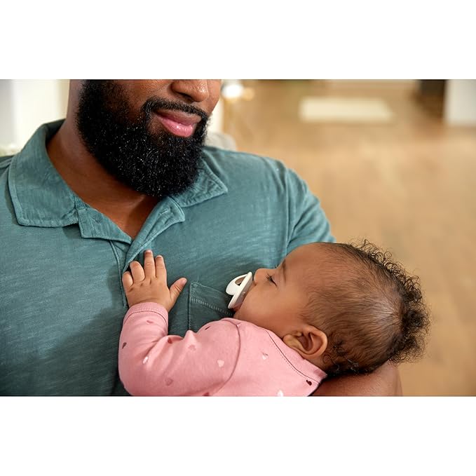 NUK Perfect Match Silicone Newborn Pacifier, for Ages 0-6m, 4 Pack, Green & White