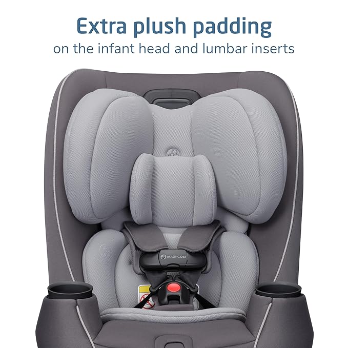 Maxi-CosiPria Max 3-in-1 Convertible Car Seat, Infant to Toddler Car Seat, ClipQuick Magnetic Chest Clip, Quick-Install Latch, Machine-Washable Cover, 5-100 lbs, Escargot
