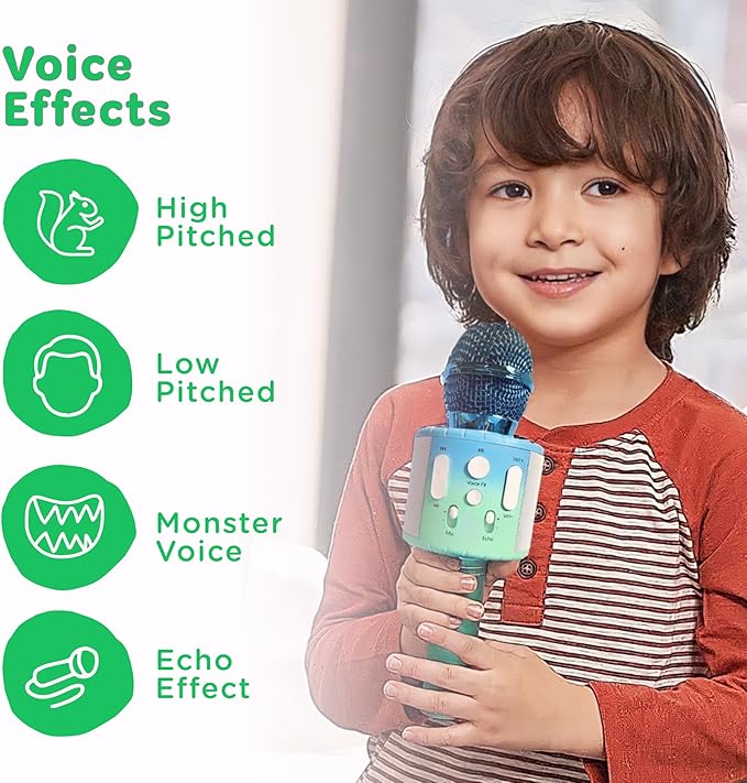 Move2Play, Kids Karaoke Microphone | Includes Pre-Loaded Songs & Bluetooth | Kids Birthday & Easter Gift | Toy for All Ages 2, 3, 4, 5, 6+ Year Old Girls, Boys & Toddlers