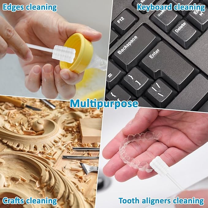 MAQIHAN 50Pcs Baby Tongue Cleaner - Baby Oral Cleaner Newborn Tongue Cleaner for Infants Bulk Disposable Thrush Brush for Babies Individually Wrapped Cotton Gauze Mouth Cleaner for Mouth Gum Cleansing