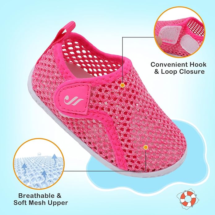 JIASUQI Baby Boys Girls Barefoot Swim Pool Water Shoes Beach Walking Sandals Athletic Sneakers