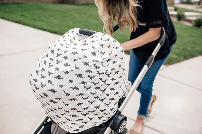 Copper Pearl Multi-Use Cover: Car Seat Covers, Nursing Cover, and Stroller Cover for Sun - Stretchy Fabric, All-Season Use, Stylish Designs, Easy Access for Moms - Wild
