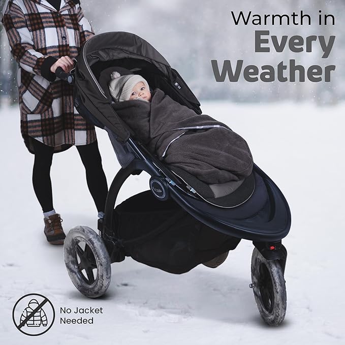 Car Seat Blankets for Babies Winter - Stroller Footmuff Carseat Cover Baby 5 Point Harness - Swaddle Bunting Bag Gift Christmas (White)