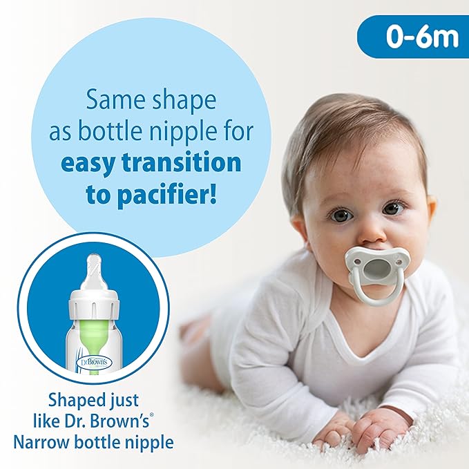 Dr. Brown's Natural Flow Anti-Colic Options+ Microwave Sterilizer Gift Set with HappyPaci Pacifiers