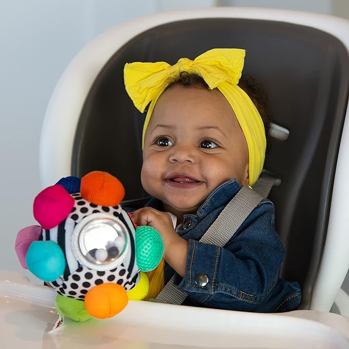 Sassy Developmental Bumpy Ball, Easy to Grasp Bumps Help Develop Motor Skills, Ages 6+ Months (Pack of 12)