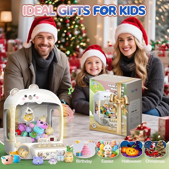 Skirfy Claws Machines for Kids Bear,Vending Machines Toys with Sound，Lights and Furbys for Girls,Arcades Games Toys for Ages 8-13,Birthday Party for 6 7 8 9 Year Old Boys Girls