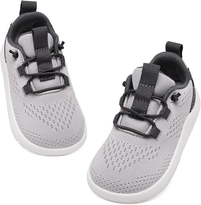 MORENDL Wide Toddler Shoes Baby Walking Shoes Girls Boys Zero Drop Minimalist Sneakers Slip On Tennis Shoe Breathable Naturally Flexible