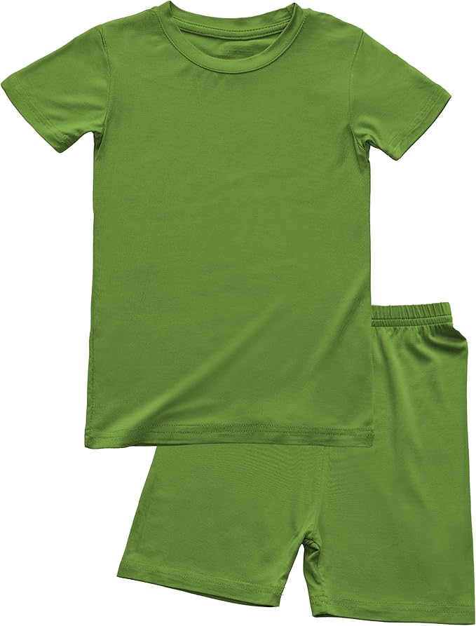 BABY 2T-10Y Toddler Kids Girls Boys Soft Comfy 2pcs Set Short Sleeve Shirts and Pants Sets