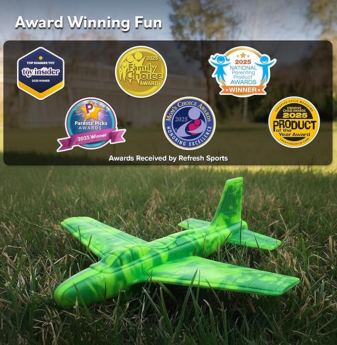 Foam Airplanes - Easter Basket Stuffers for Kids All Ages 4 5 6 7 8 9 10 Year Old - Best Toy Gift - Boy Toys Basket Stuffer Gifts - Fun Easter Gifts for Boys & Girls Party Favors - Air Plane Gift Idea