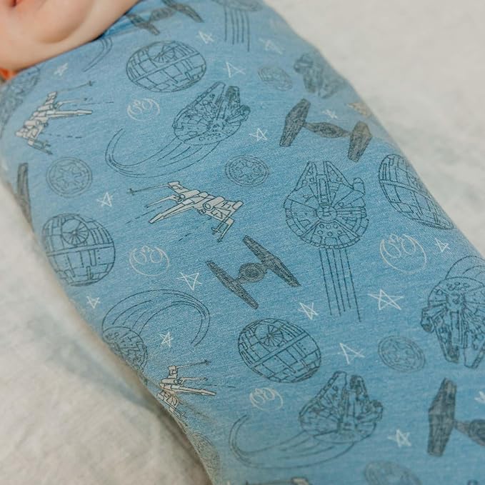 Copper Pearl Large Premium Knit Baby Swaddle Receiving Blanket Starships