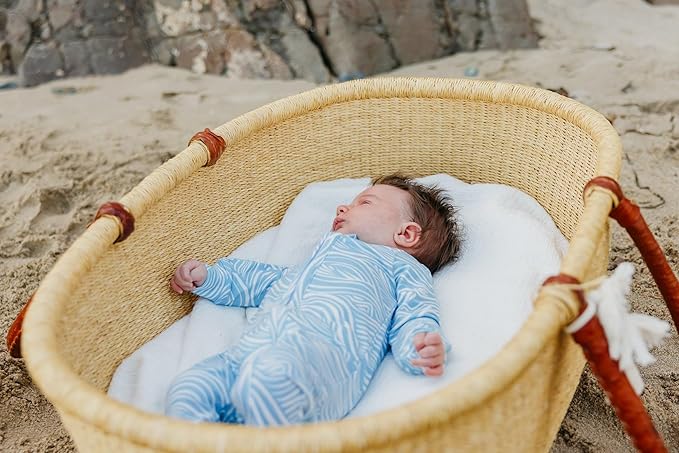 Copper Pearl Zip-Up Footie Baby Pajamas: Ultra-Soft Boys & Girls Pajamas, Premium Knit Fabric in Stylish Prints, Tag-Free with Two-Way Zipper, Sized Newborn to 24 Months, Surf