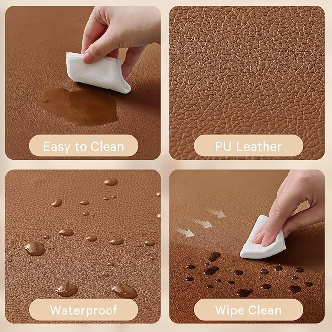 Waterproof Baby Play Mat for Floor 1.3" Thick Memory Foam 50 * 50 Cushion Playpen Playmat Tummy Time Nursery Rug Pad Mattress Create Soft & Safe Area for Infants,Toddler,Kids,Chestnut