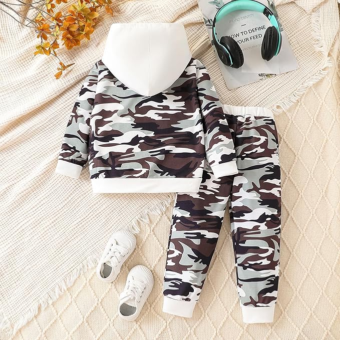 2-6T Toddler Baby Boy Clothes Color Blocking Hoodies + Pants Fall Winter Outfits