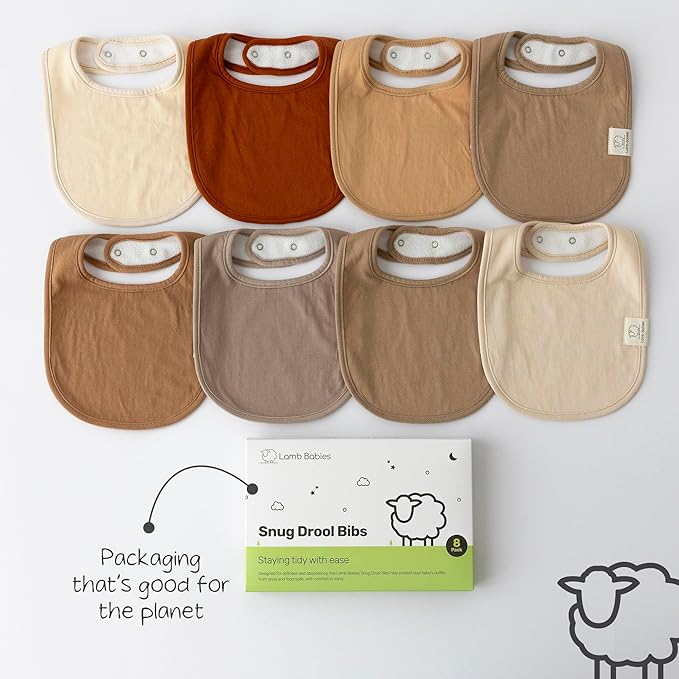 Snug Baby Drool Bibs, Absorbent, Lightweight, and Premium Cotton Baby Bibs for Drooling and Teething