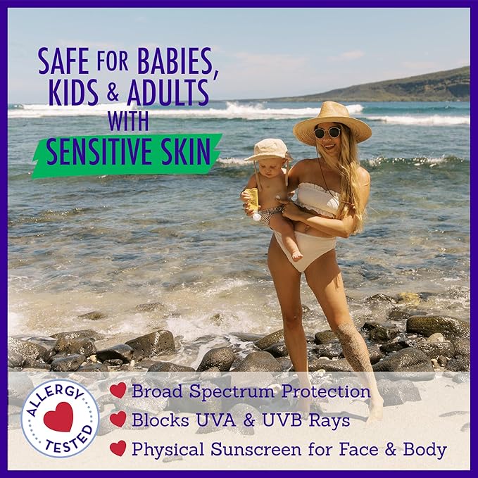 California Baby Calendula SPF 30+ Sunscreen | Mineral Based | Titanium Dioxide | Travel Size Baby Sunscreen for Face + Body | Lavender Scent | 2.9oz