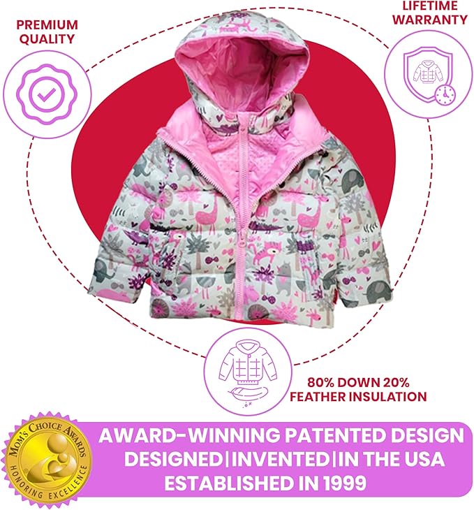 ONE KID The Road Coat Down | Car Seat Safe Winter Jacket | Crash Tested | Unisex | 12 Months-8 Years