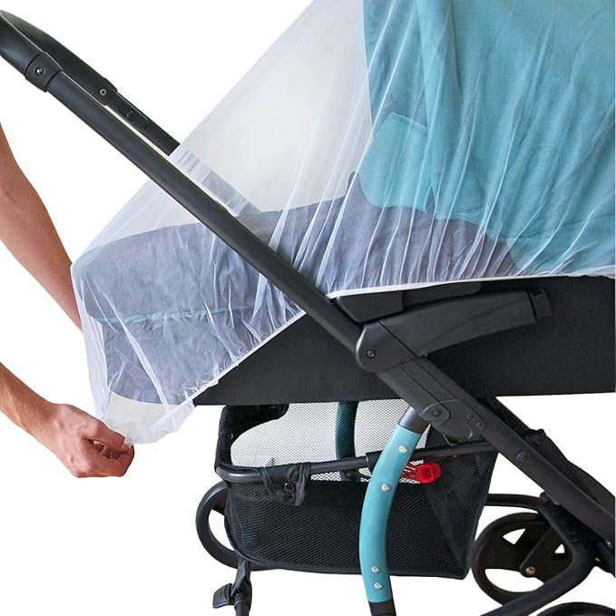 Baby Mosquito Net for Stroller, Car Seat & Bassinet – Premium Infant Bug Netting for Jogger, Carrier & Pack N Play – Toddler Canopy & Gift Packaging White