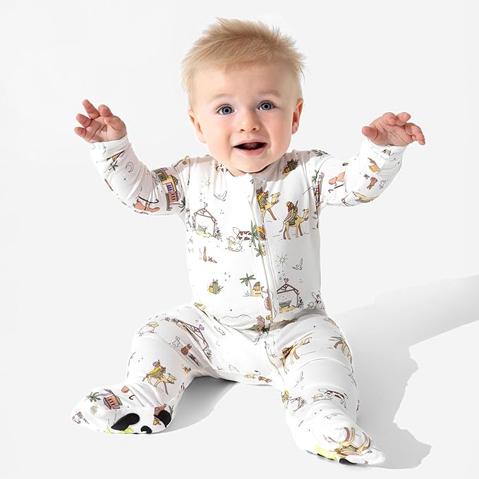 Bellabu Bear Convertible Footies for Baby Boys & Baby Girls, Family Matching Pajamas, Rayon from Bamboo