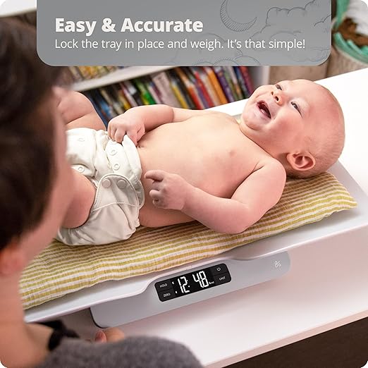 Greater Goods Baby Scale for Weighing Newborns – Digital Infant Scale with Tray, Hold Function for Baby Movement, Accurate Baby Scale for Home Use, 66 lb Capacity