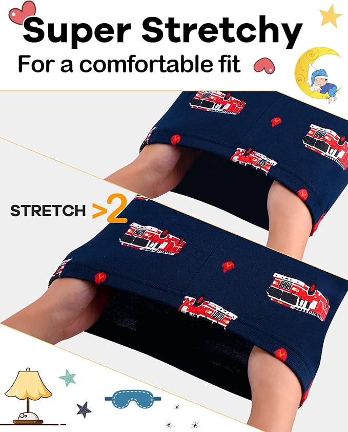 DAUGHTER QUEEN Boys 100% Cotton Long Sleeve Pajamas Size 18Months-12Years