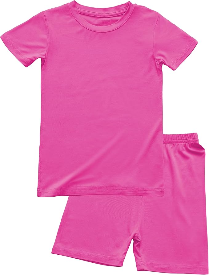 BABY 2T-10Y Toddler Kids Girls Boys Soft Comfy 2pcs Set Short Sleeve Shirts and Pants Sets