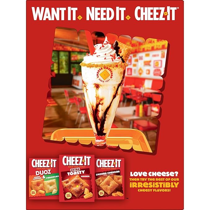Cheez-It Snack Mix, Lunch Snacks, Family Size, Original, 17.8oz Box (1 Box)