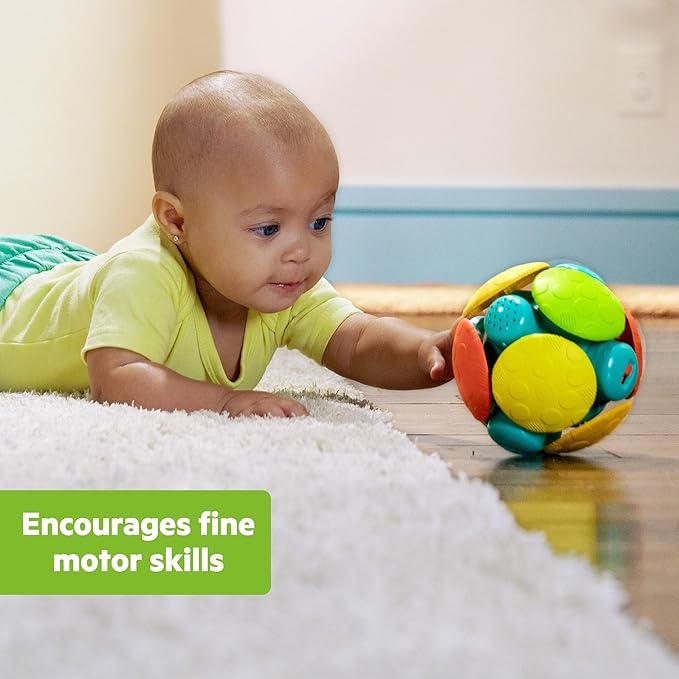 Bright Starts Wobble & Rattle Gift Set 2-PK Baby Toys, Rattles & Ball Toys, Crawl & Chase, Cause and Effect Learning, Unisex, 3-6 Months and Up