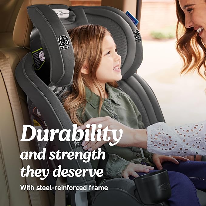 Graco SlimFit3 LX 3-in-1 Slim Car Seat, Rear Facing, Forward Facing to Highback Booster Car Seat, Katrina
