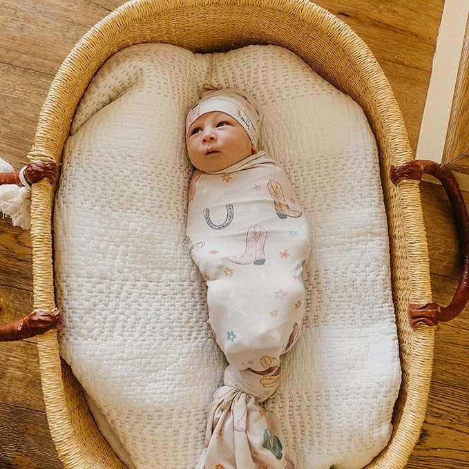 Copper Pearl Large Premium Knit Baby Swaddle Receiving Blanket Cheyenne