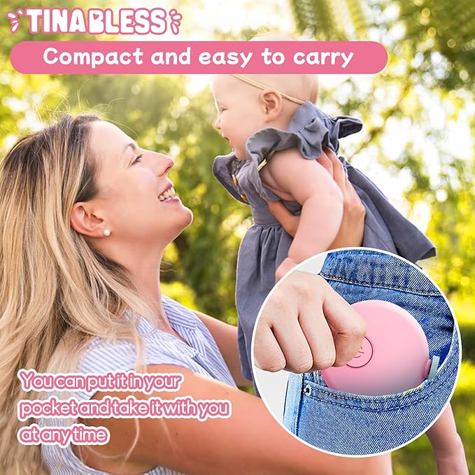 Baby Nail Trimmer Electric,Tinabless Baby Nail Clipper, 6 in 1 Baby Nail File,Nail File Baby Grooming Kit Manicure Set for Toddler or Adults(Pink)