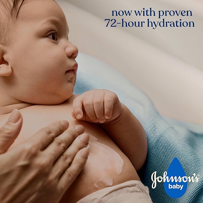 Johnson's Baby Lotion with Coconut Oil, Aloe Vera & Vitamin B5, 72 HR Hydration, Skin Moisturizer, Hypoallergenic, Safe for Newborn, Protects from Dryness & Strengthens Skin, 13.6 fl. oz