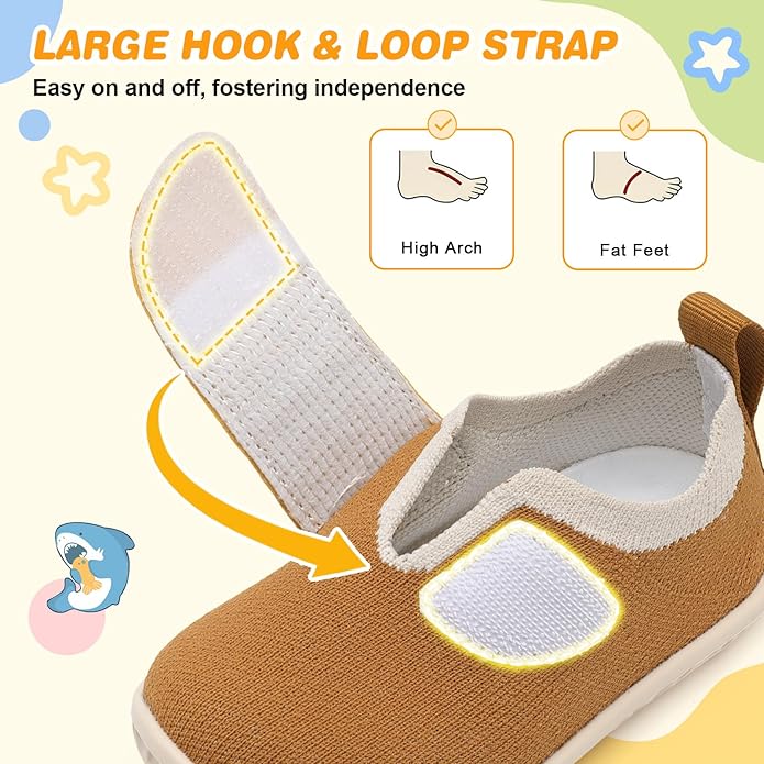 L-RUN Baby Shoes Boys Girls First Walking Shoes Infant Sneakers Toddler Crib Shoes Lightweight Breathable Non-Slip Soles