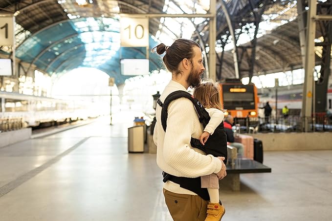Beco Toddler Carrier (20-60 lbs) with Extra Wide Seat, 100% Cotton - Front-Carry & Backpack Style - Lightweight & Ergonomic Sling Carrier for Children from 18months - Metro Black