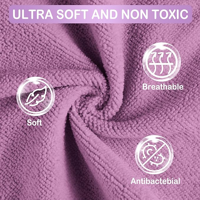 Viviland Baby Washcloths 24 Pack, Toddler Wash Cloths for Bath, Super Soft & Absorbent Bath Towel for Newborn and Infants, Baby Towels Care for Baby's Sensitive Skin