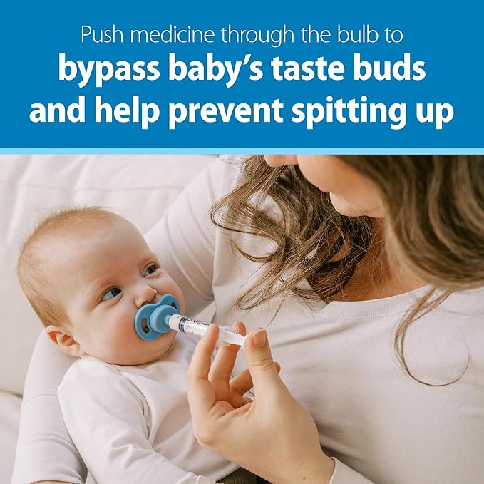 Dr. Brown's Pacidose Liquid Medicine Dispenser for Babies and Toddlers, Oral Syringe and Two Bulb Sizes, 0-6 m and 6-18 m, BPA-Free