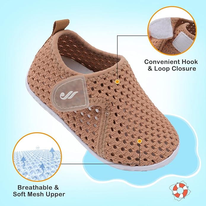 JIASUQI Baby Boys Girls Barefoot Swim Pool Water Shoes Beach Walking Sandals Athletic Sneakers