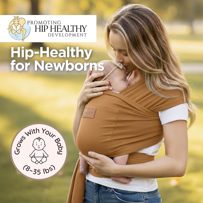 Baby Wrap Carrier - Premium Cotton Baby Carrier Wrap for Newborn to Toddler- Infant Carrier- Baby Holder One Size Fits All with Front Pocket by Max&so