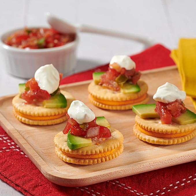RITZ Cheese Sandwich Crackers, Lunch Snacks, 48 Snack Packs (6 Boxes, 6 Crackers Per Pack)