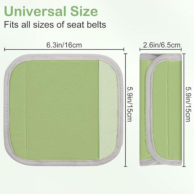 Seat Belt Cover Pad for Baby, Soft Seatbelt Cushion Covers for Kids 2Pcs Car Seat Strap Shoulder Pads for All Car Seats, Stroller, High Chair