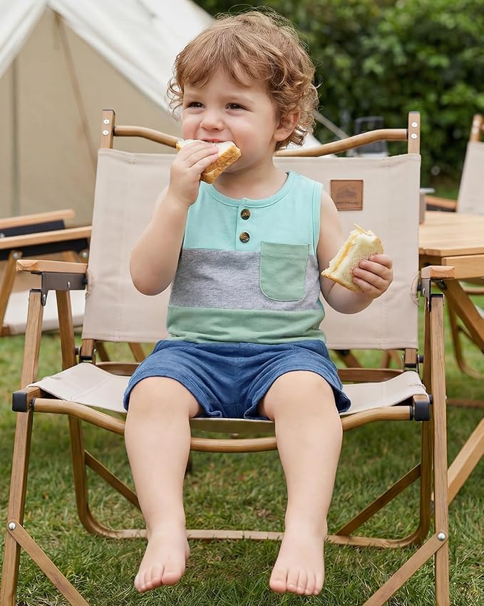 Jecson Baby Boy Summer Clothes Toddler Boy Outfits Letter Print Short Sleeve T-Shirt Denim Shorts Clothing Set 6M-4T