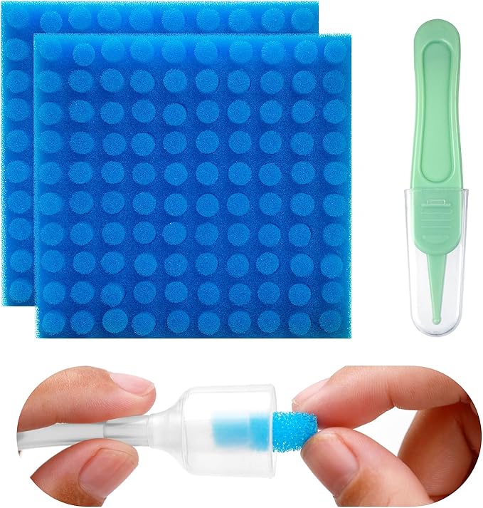 200-Pack of Premium Nasal Aspirator Hygiene Filters, Replacement for Baby Nasal Aspirator Filters, BPA, Phthalate & Latex-Free with Nose Cleaning Tweezer