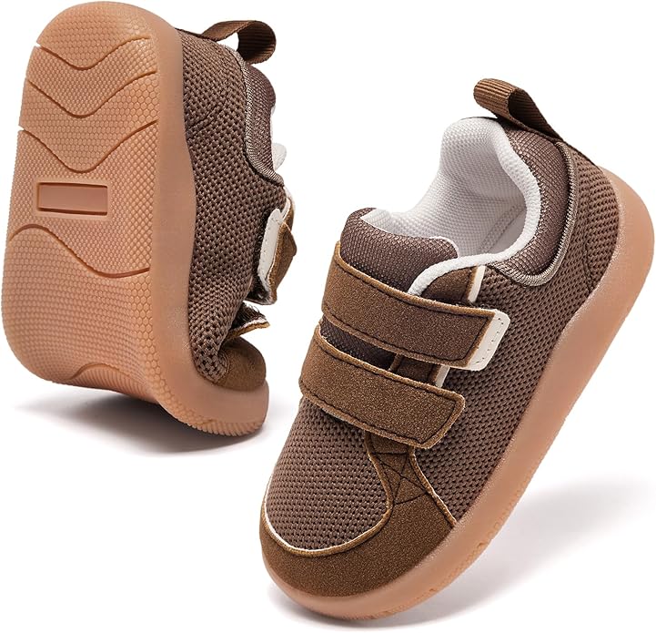 MORENDL Boys & Girls Walking Shoes 0-4 Years Baby Wide Toe Box Barefoot Shoes Toddler Sneakers