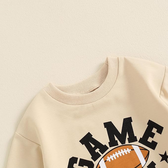 Baby Boy Fall Clothes Set Long Sleeve Letter Print Sweatshirt Pants Toddler Infant Outfits 6 12 18 24 Months 2T