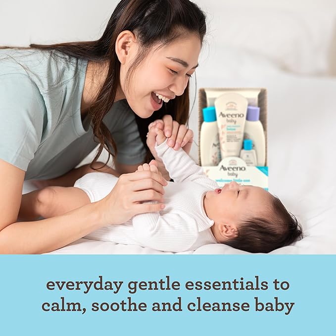 Aveeno Baby Daily Moisture Body Lotion for Sensitive Skin, Hypoallergenic Moisturizing Baby Lotion with Nourishing Oatmeal to Deeply Moisturize Baby's Skin, Fragrance-Free, 8 fl. oz