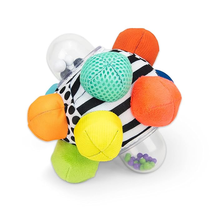 Sassy Developmental Bumpy Ball, Easy to Grasp Bumps Help Develop Motor Skills, Ages 6+ Months (Pack of 12)