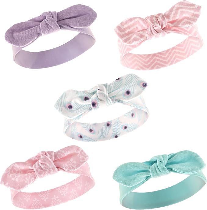 Hudson Baby Cotton and Synthetic Headbands, Size 0-24 Months