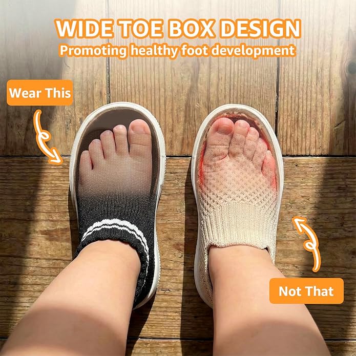 STQ Baby Socks Shoes Toddler Wide Toe Box Non-Slip Slippers Infant Walking Shoe Soft Baby Boys Girls Lightweight Sneakers