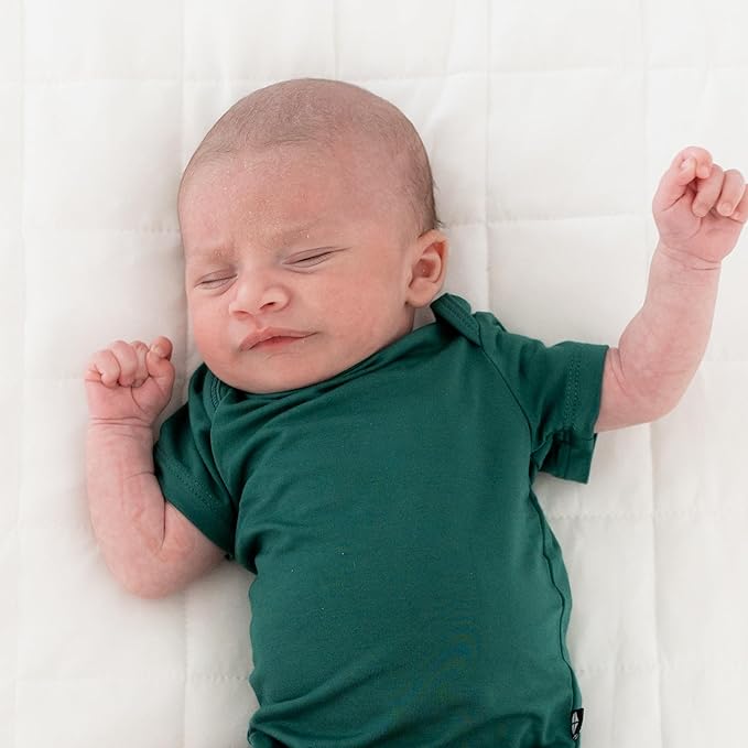 KYTE BABY Short Sleeve Unisex Baby Bodysuits, Rayon Made From Bamboo Material