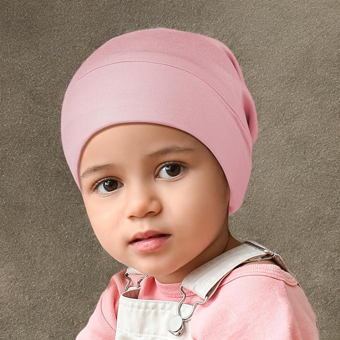 OLESILK Silk Baby Bonnet for 0-6 Months - 100% Mulberry Silk Toddler Hair Bonnet, Adjustable Night Cap for Sleeping